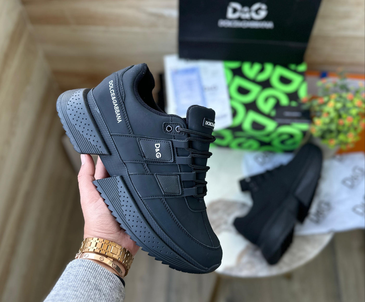 Premium Lace up Logo Sneakers For Men