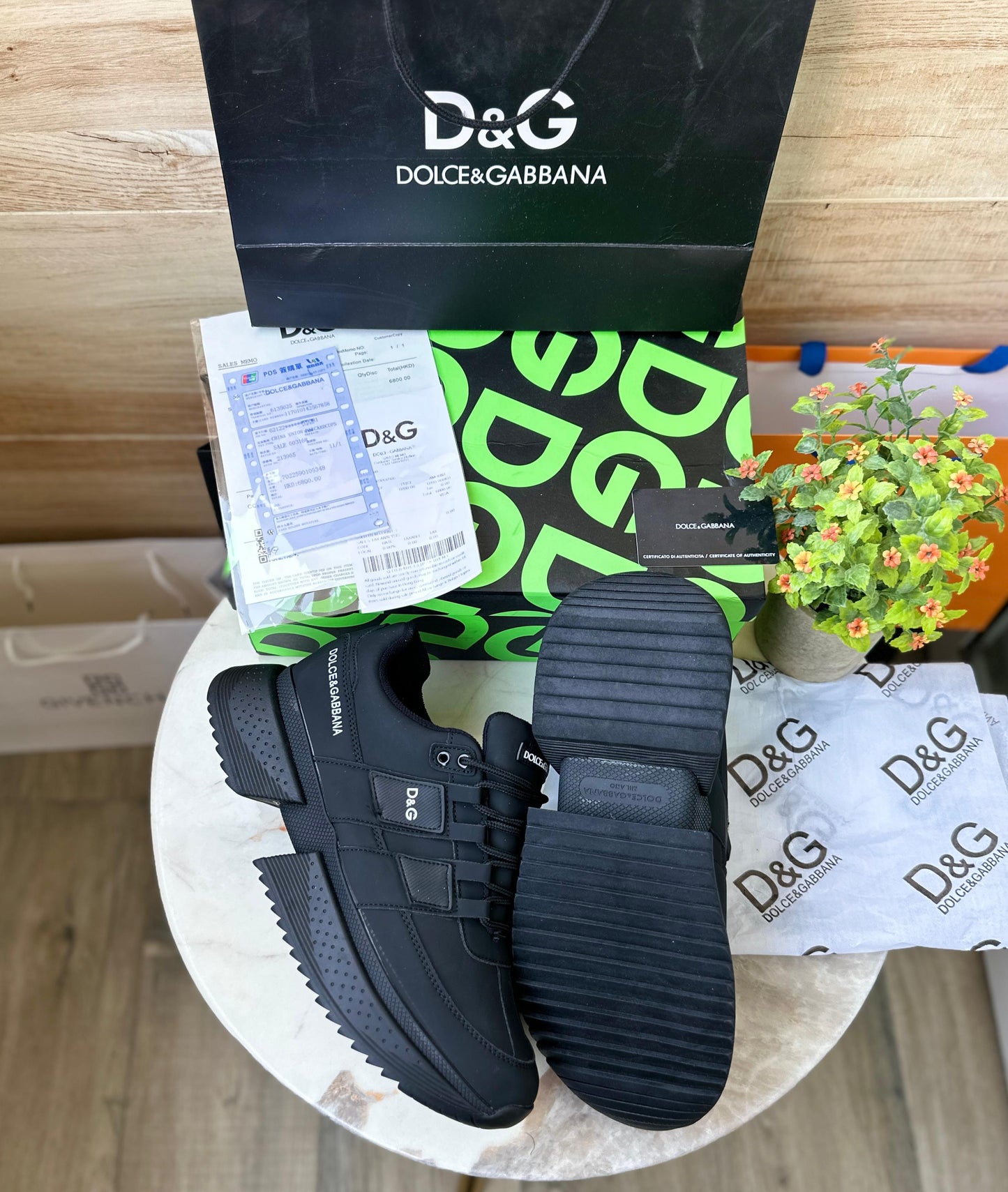Luxury Lace up Logo Sneakers For Men