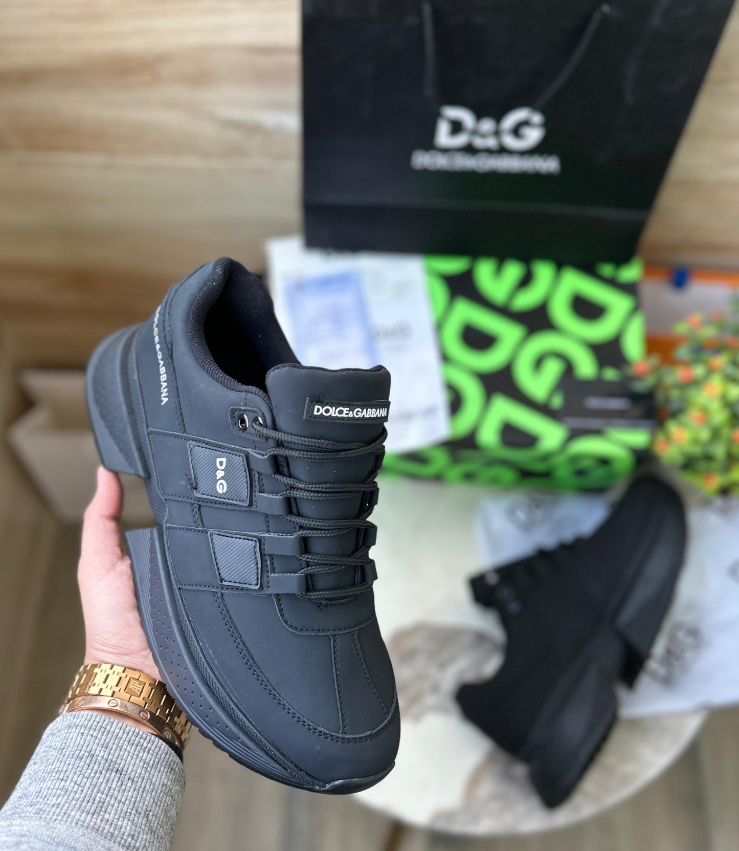 Premium Lace up Logo Sneakers For Men