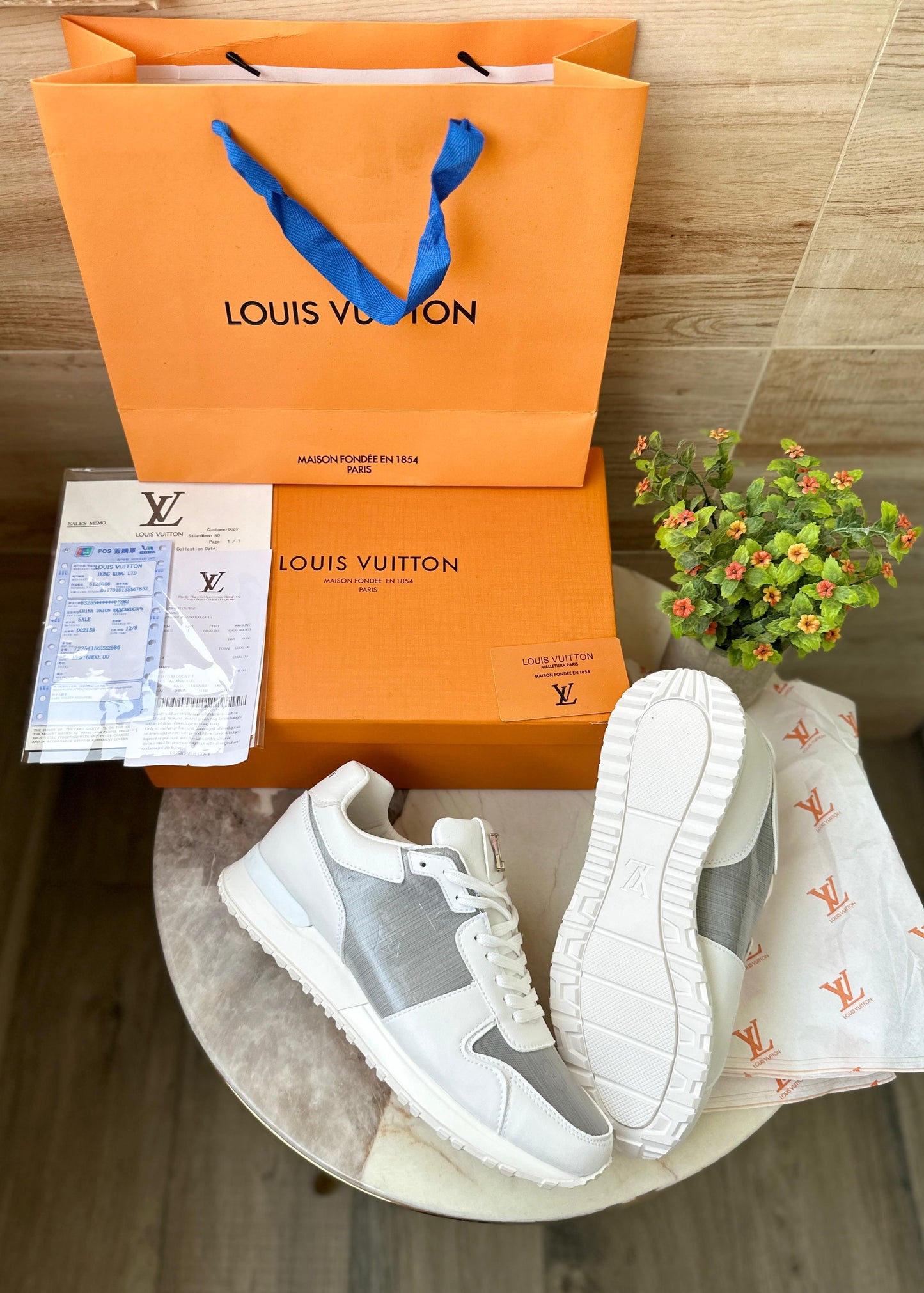 Premium Lace up Logo Sneakers For Men