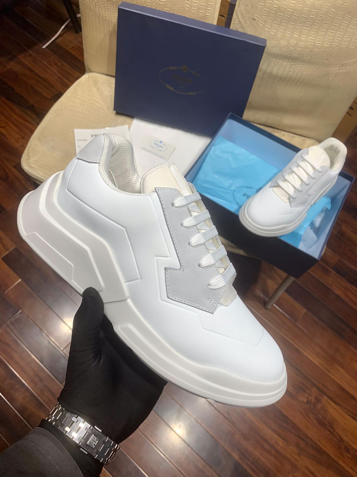 Polarius Low-Top White Sneakers