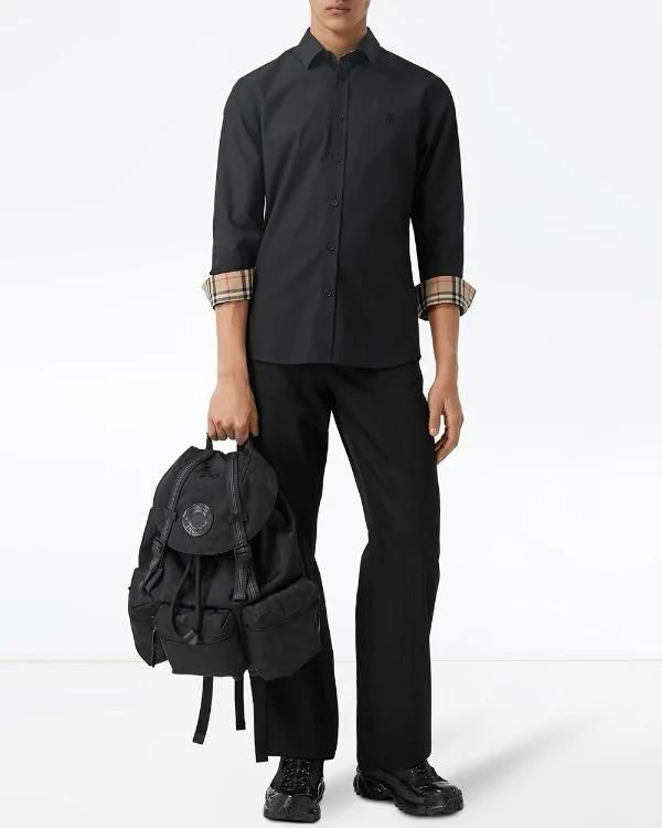 Check Print Collar Shirt For Men