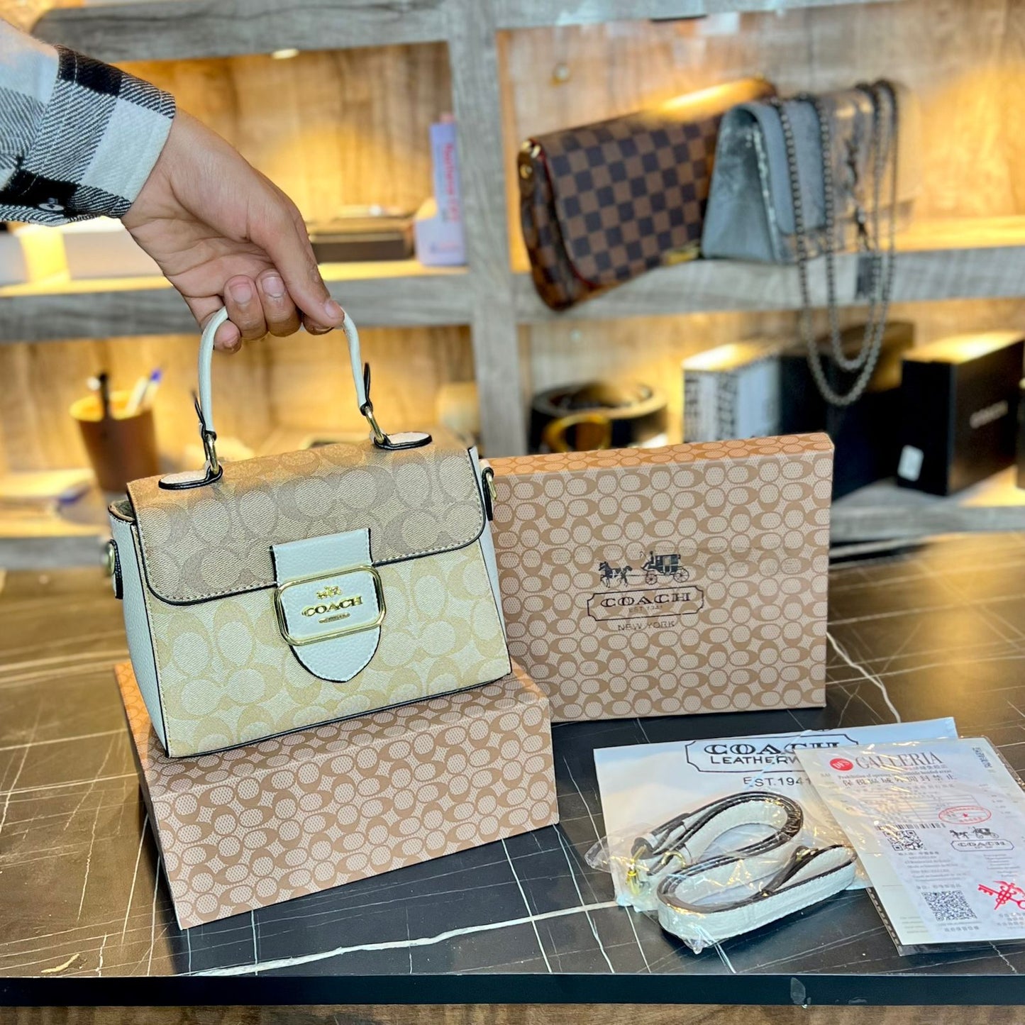LUXURY MORGAN TOP HANDLE BAG