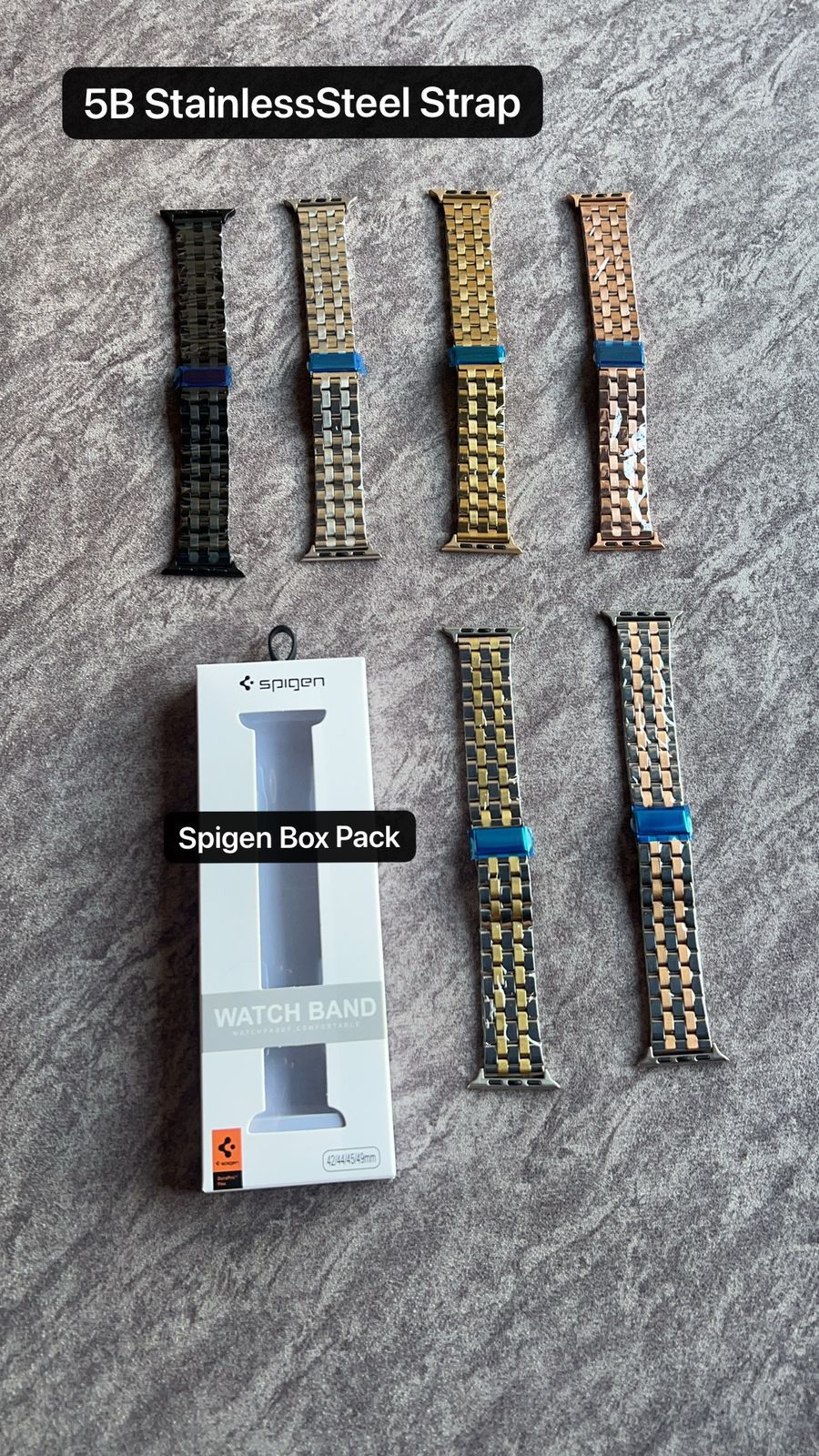 Luxury Stainless Steel Double Color Watch Strap Compatible With Apple iWatch and Android Watch