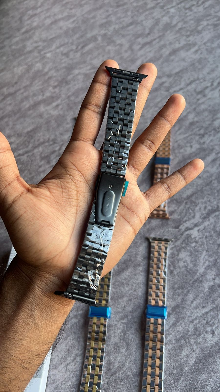 Luxury Stainless Steel Double Color Watch Strap Compatible With Apple iWatch and Android Watch