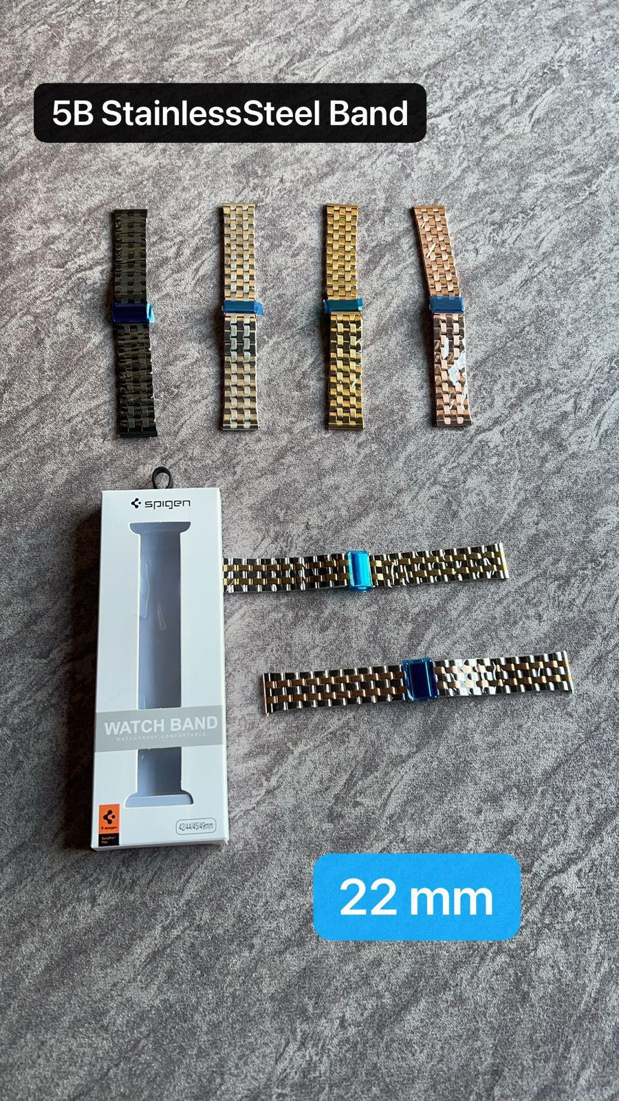 Luxury Stainless Steel Double Color Watch Strap Compatible With Apple iWatch and Android Watch