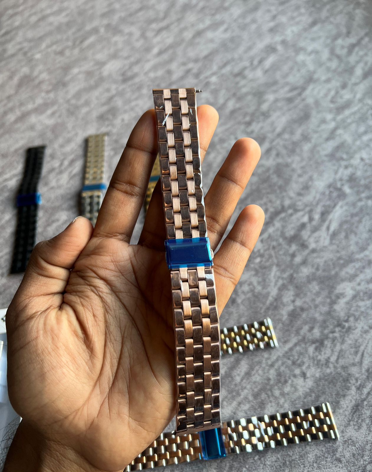Luxury Stainless Steel Double Color Watch Strap Compatible With Apple iWatch and Android Watch