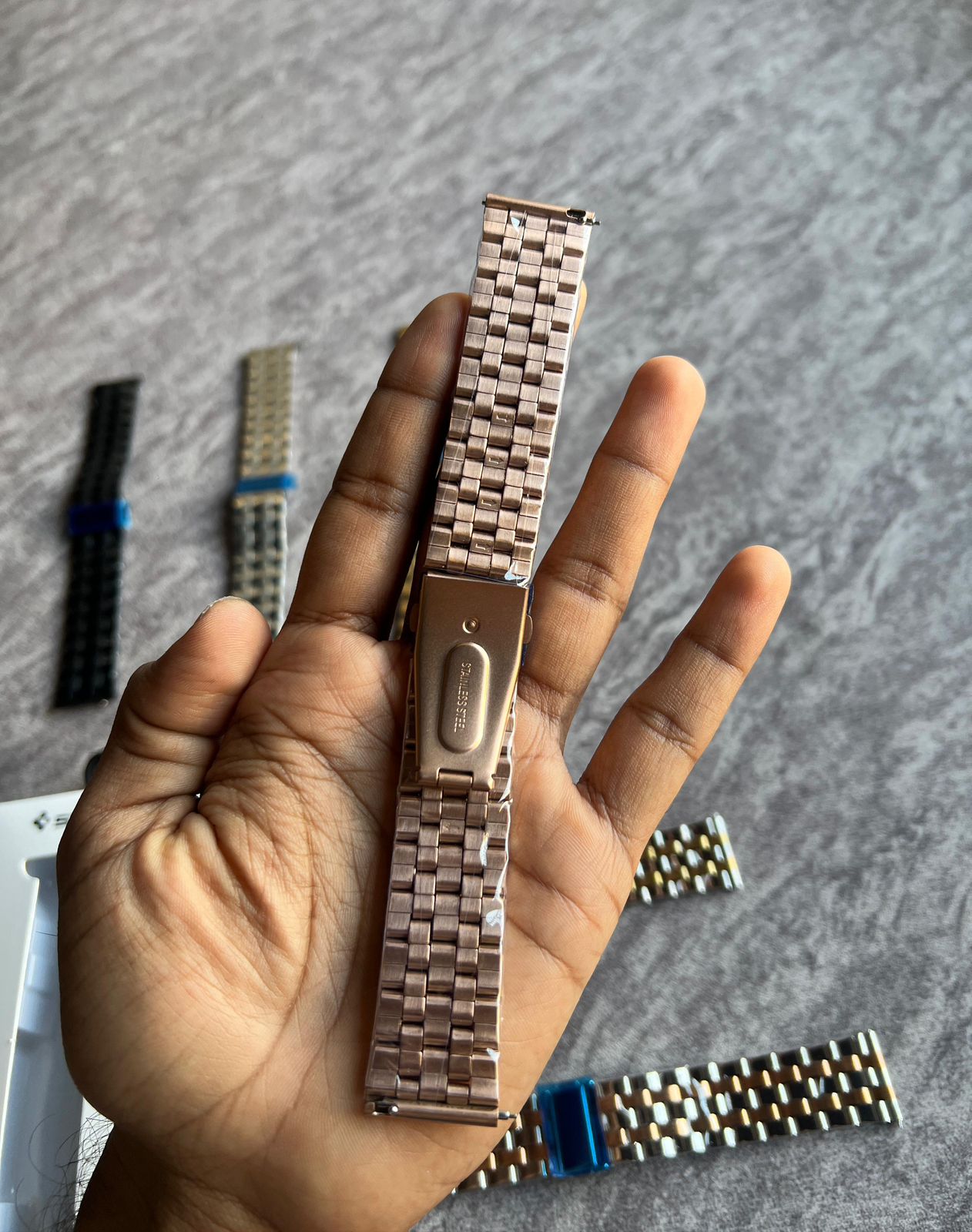 Luxury Stainless Steel Double Color Watch Strap Compatible With Apple iWatch and Android Watch
