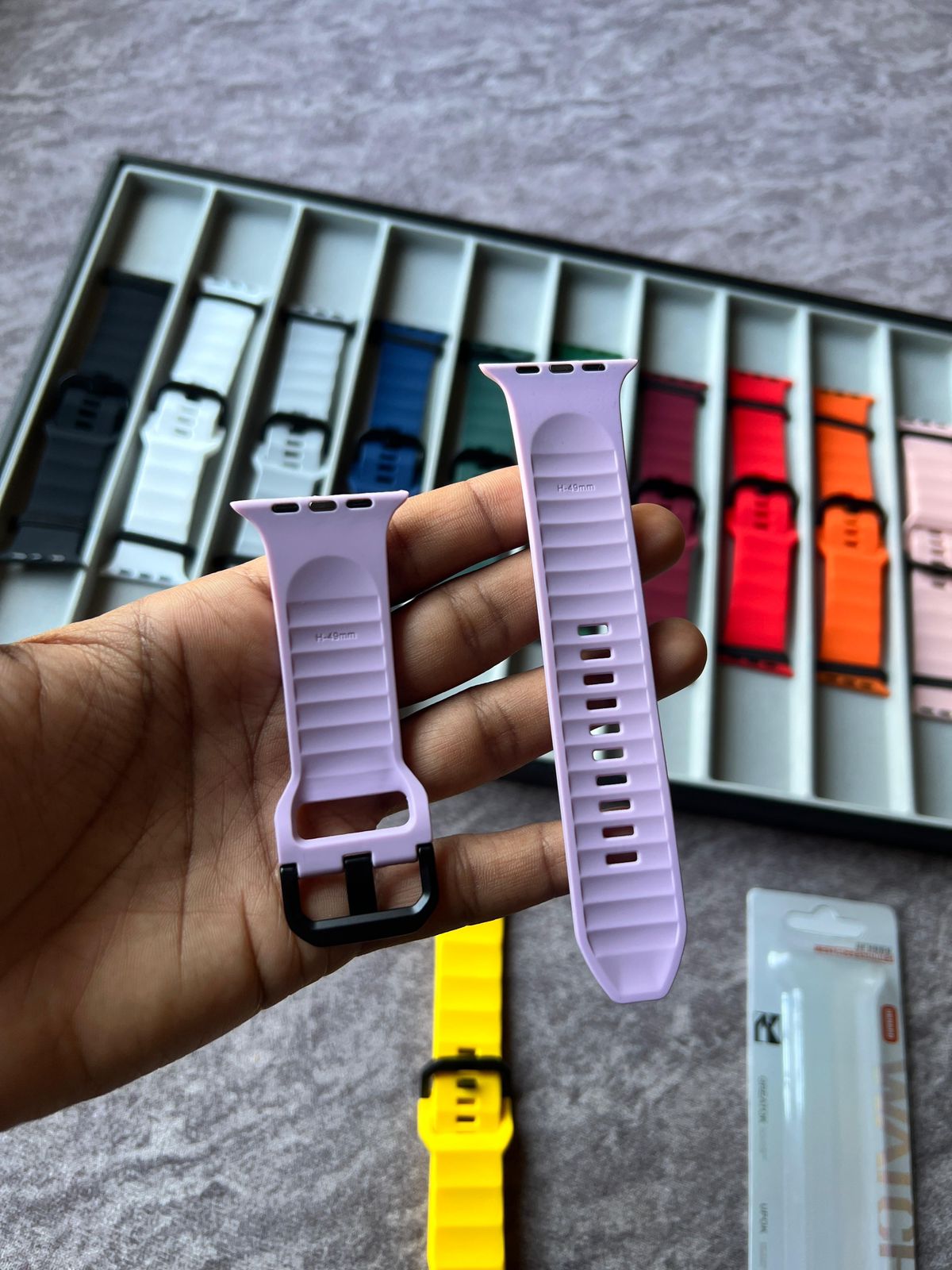 Premium Soft Silicone Wave Sports Watch Strap Compatible with Apple iWatch Smartwatches