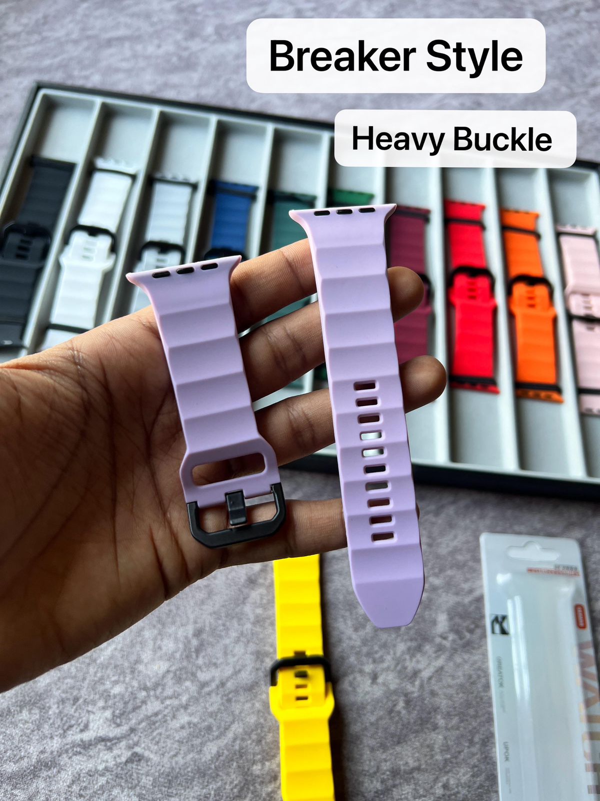 Premium Soft Silicone Wave Sports Watch Strap Compatible with Apple iWatch Smartwatches