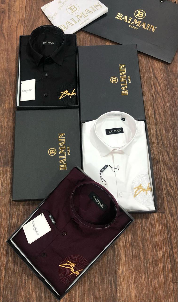 EMBROIDERY LOGO FULL SLEEVES SHIRT FOR MEN