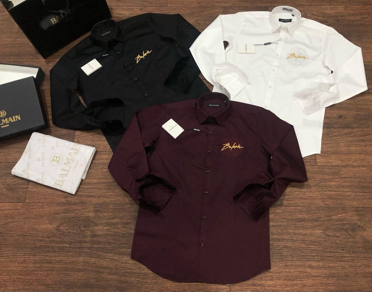 EMBROIDERY LOGO FULL SLEEVES SHIRT FOR MEN