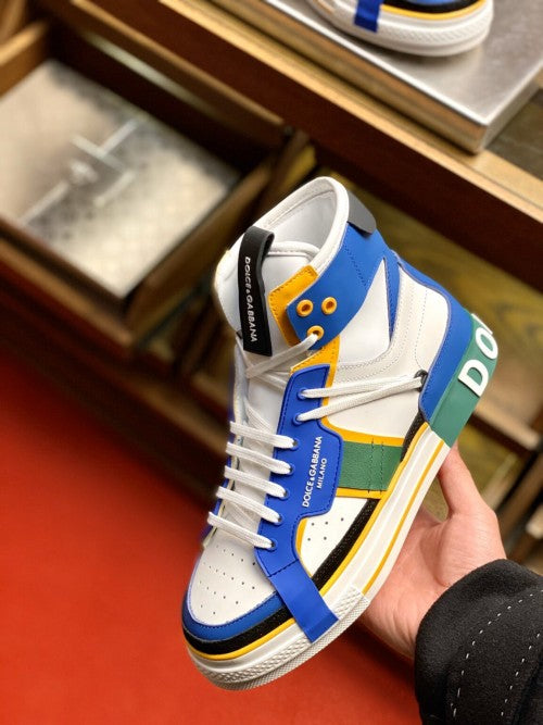Blended Fabrics Street Style Plain Leather Logo Sneakers