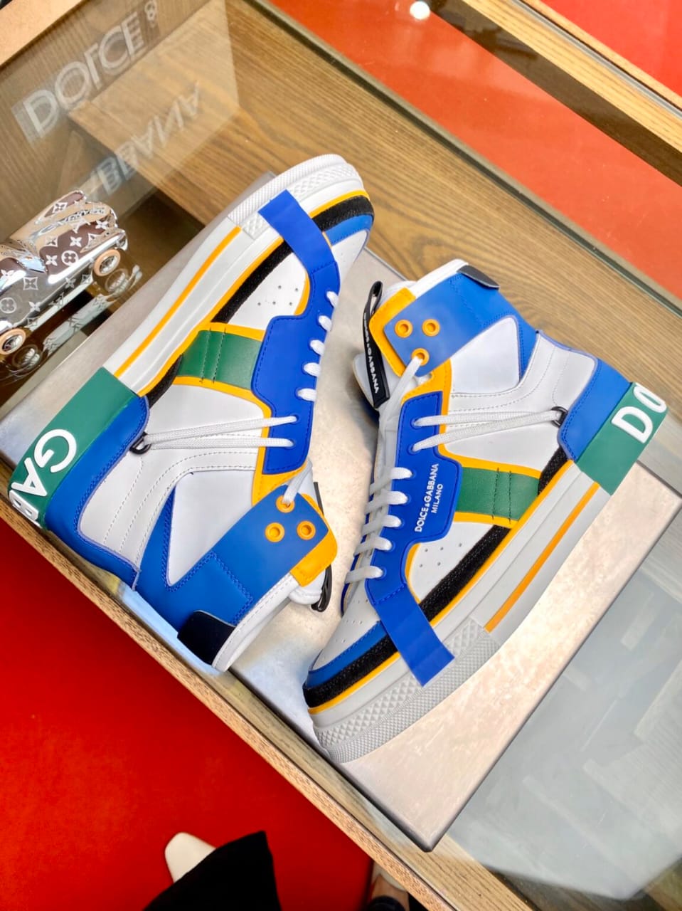 Blended Fabrics Street Style Plain Leather Logo Sneakers