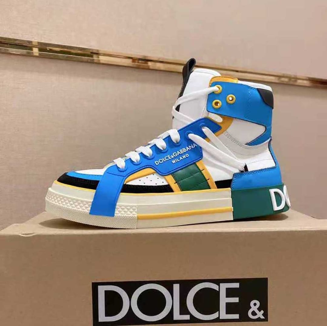 Blended Fabrics Street Style Plain Leather Logo Sneakers