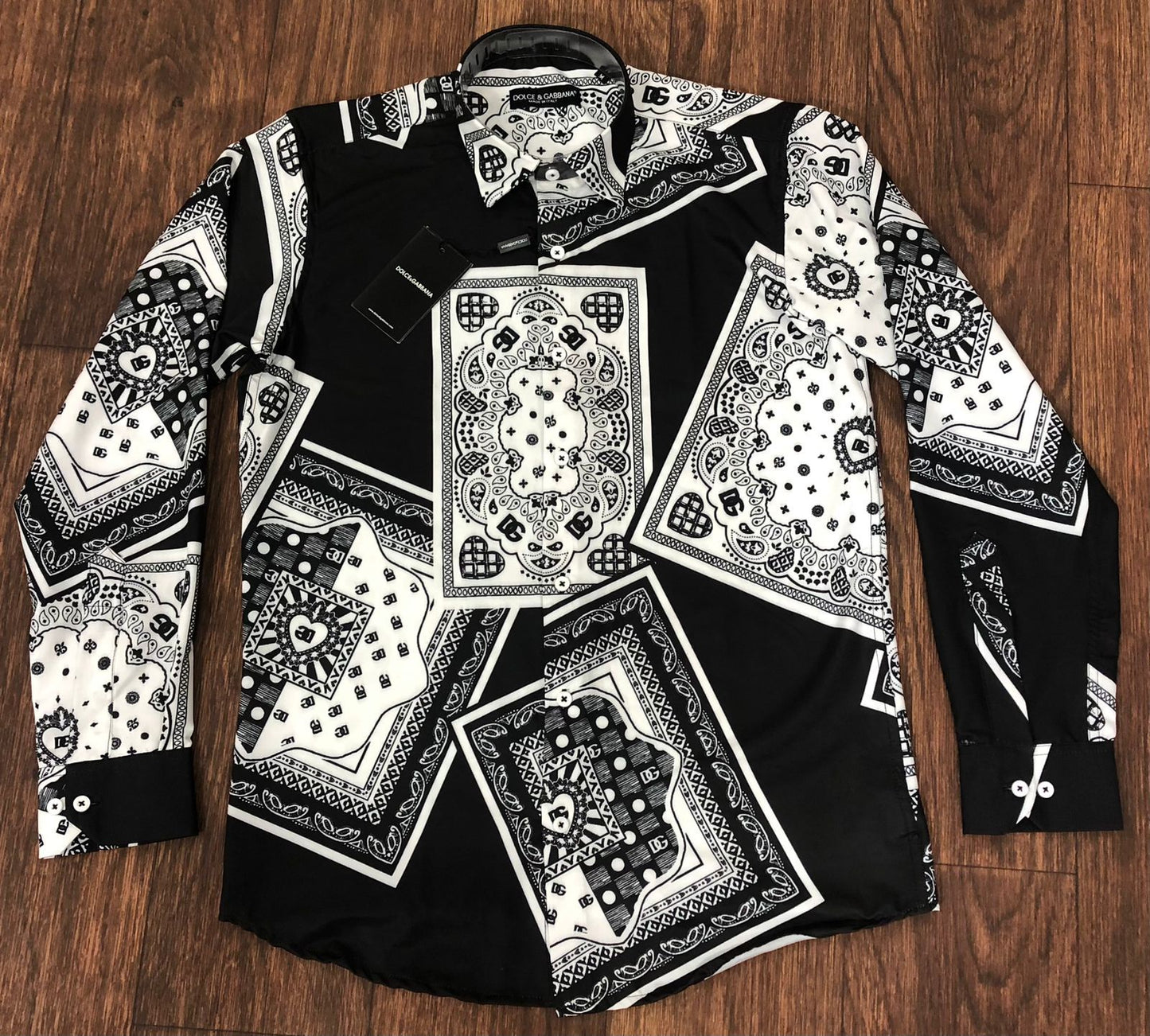 BLACK PRINTED SHIRT FOR MEN