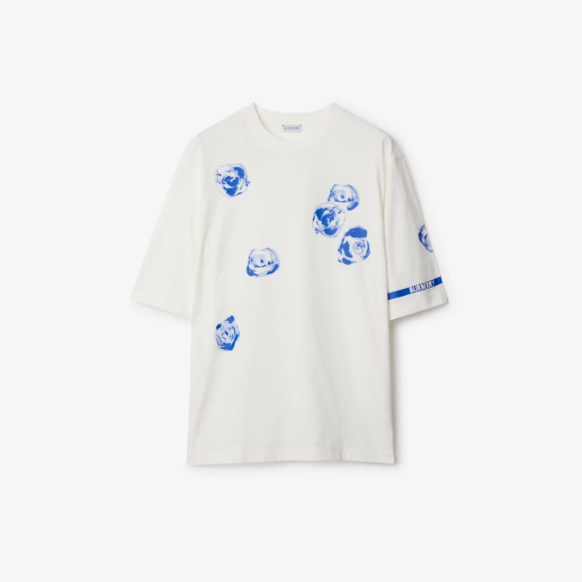 FLOWER PRINTED DROP SHOULDER TEES