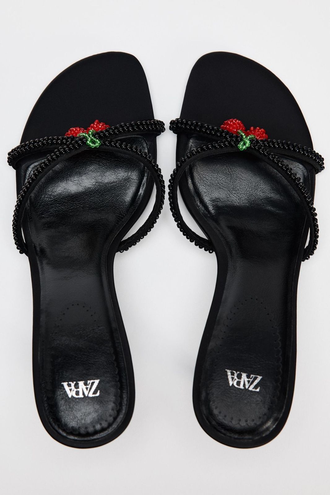 Cherry Beaded Mule Heels for Women