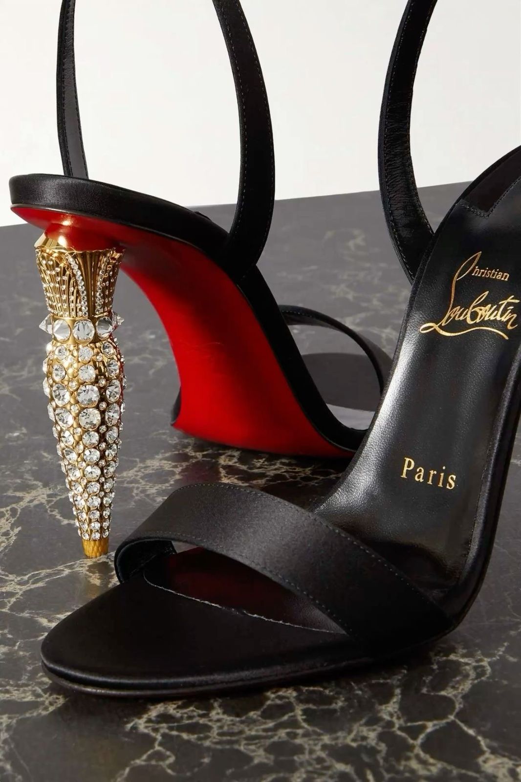 Premium crystal-heel sandals for women