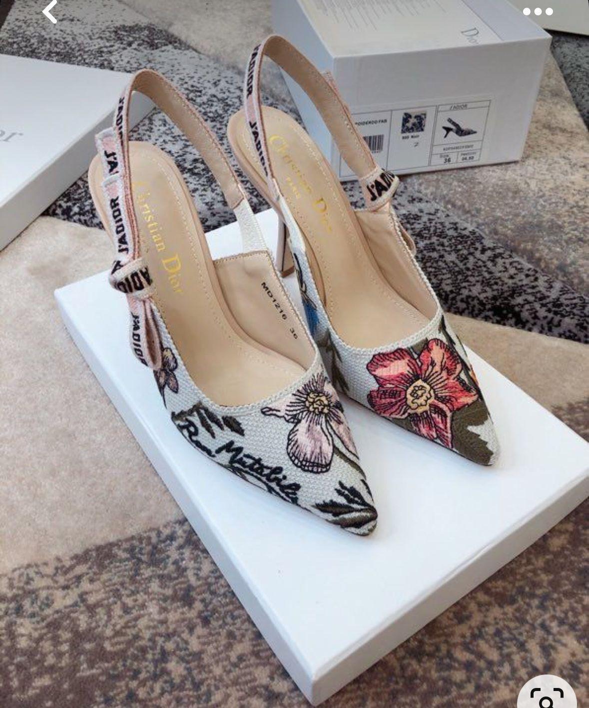 Luxury Cotton Embroidered with Nude and White Slingback Pump