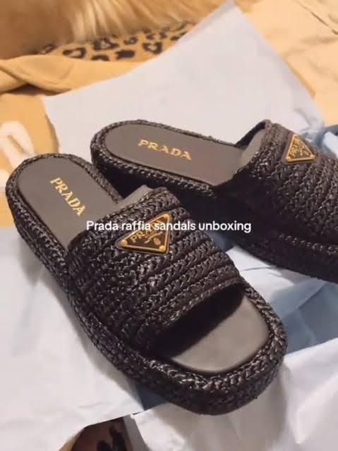 Luxury Raffia Slides For Women