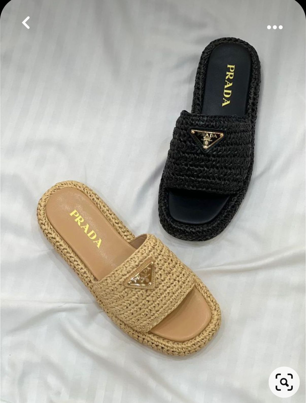 Luxury Raffia Slides For Women