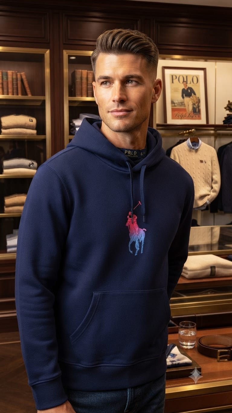 Printed Logo Hoodie For Men