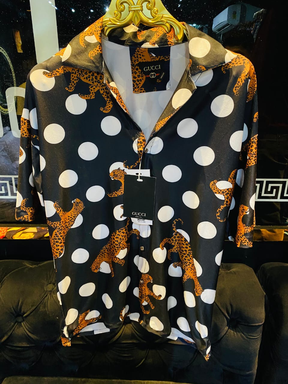 TIGER PRINT WITH POLKA DOT SHIRTS FOR MEN