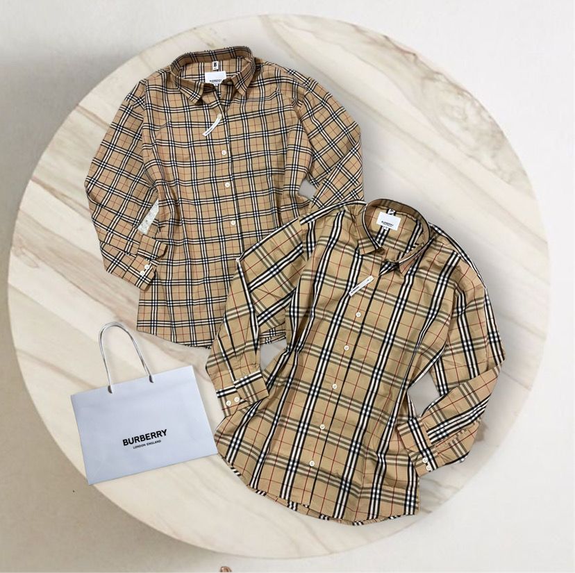 Vintage Check Stretch Shirt for Women