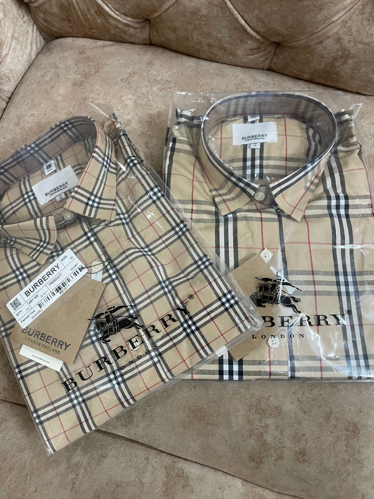 Vintage Check Stretch Shirt for Women