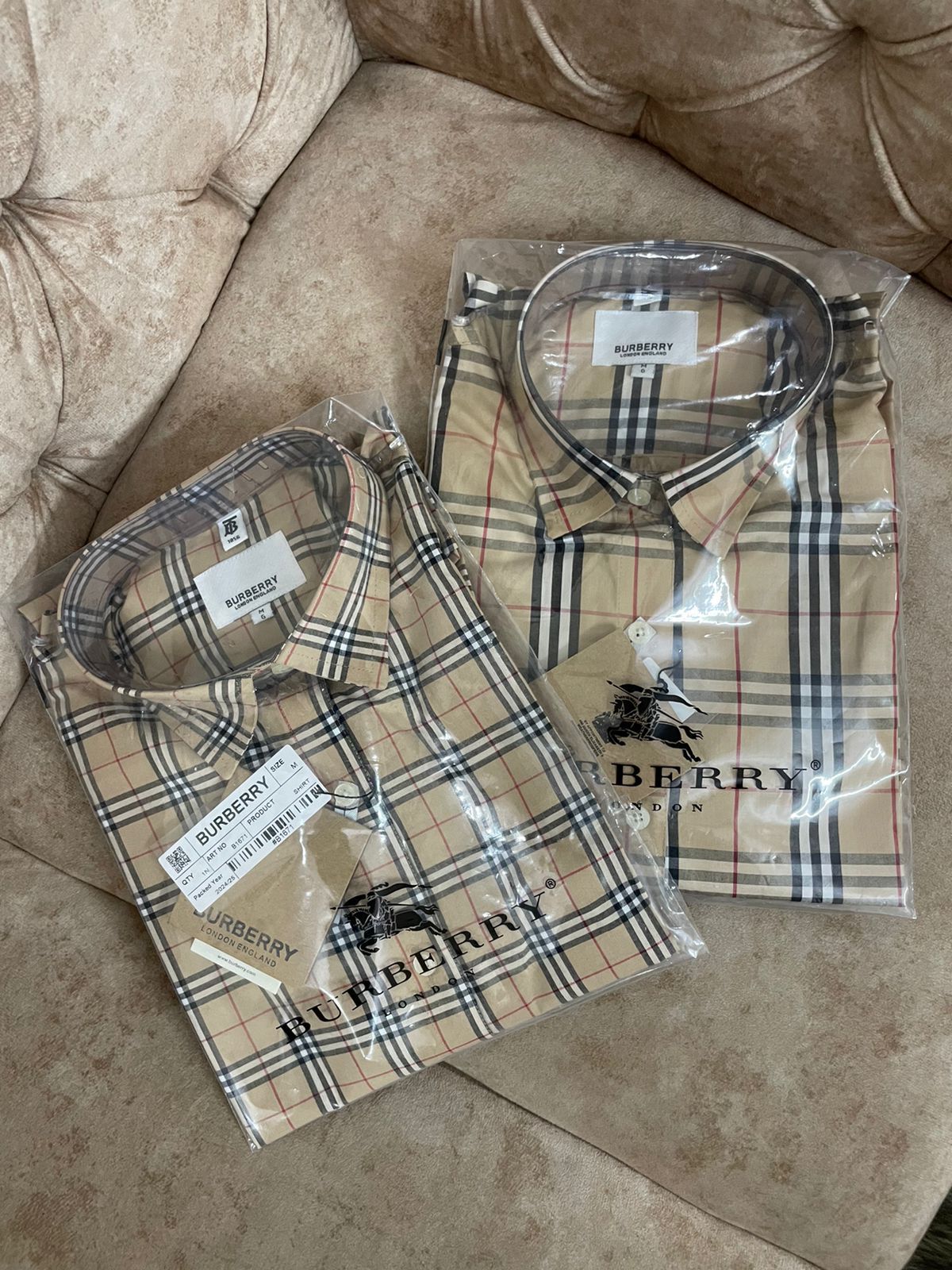 Vintage Check Stretch Shirt for Women