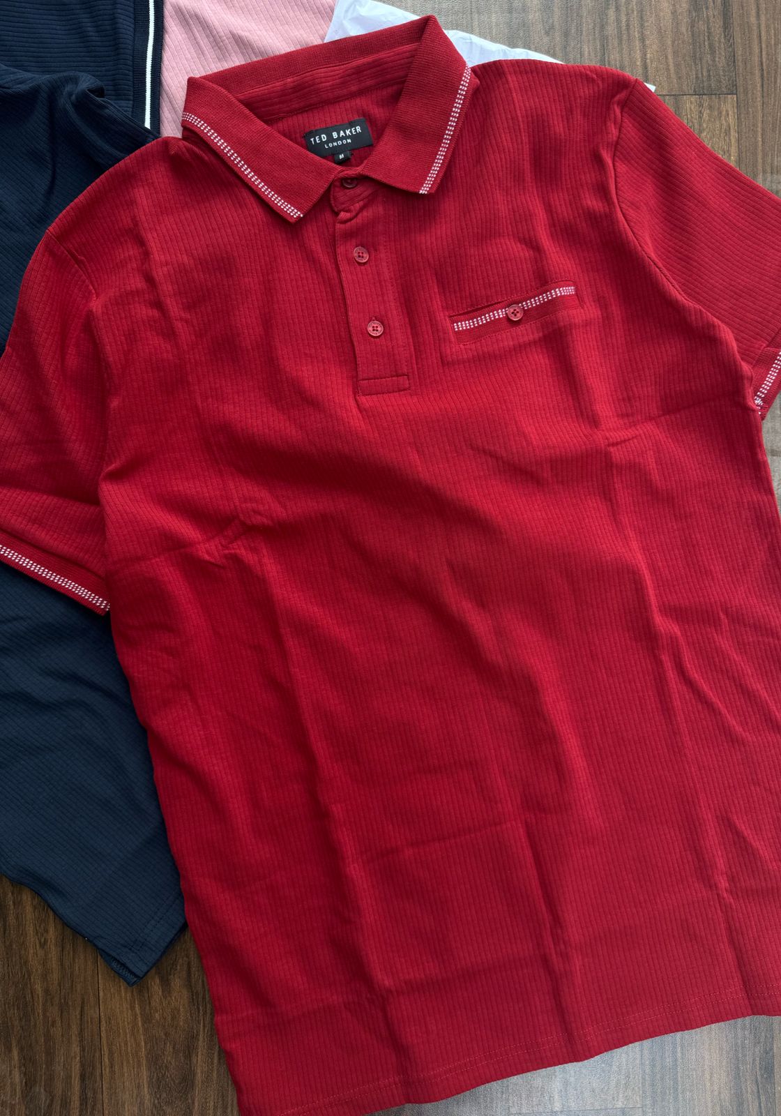 SOLID PATTERN POLO FOR MEN