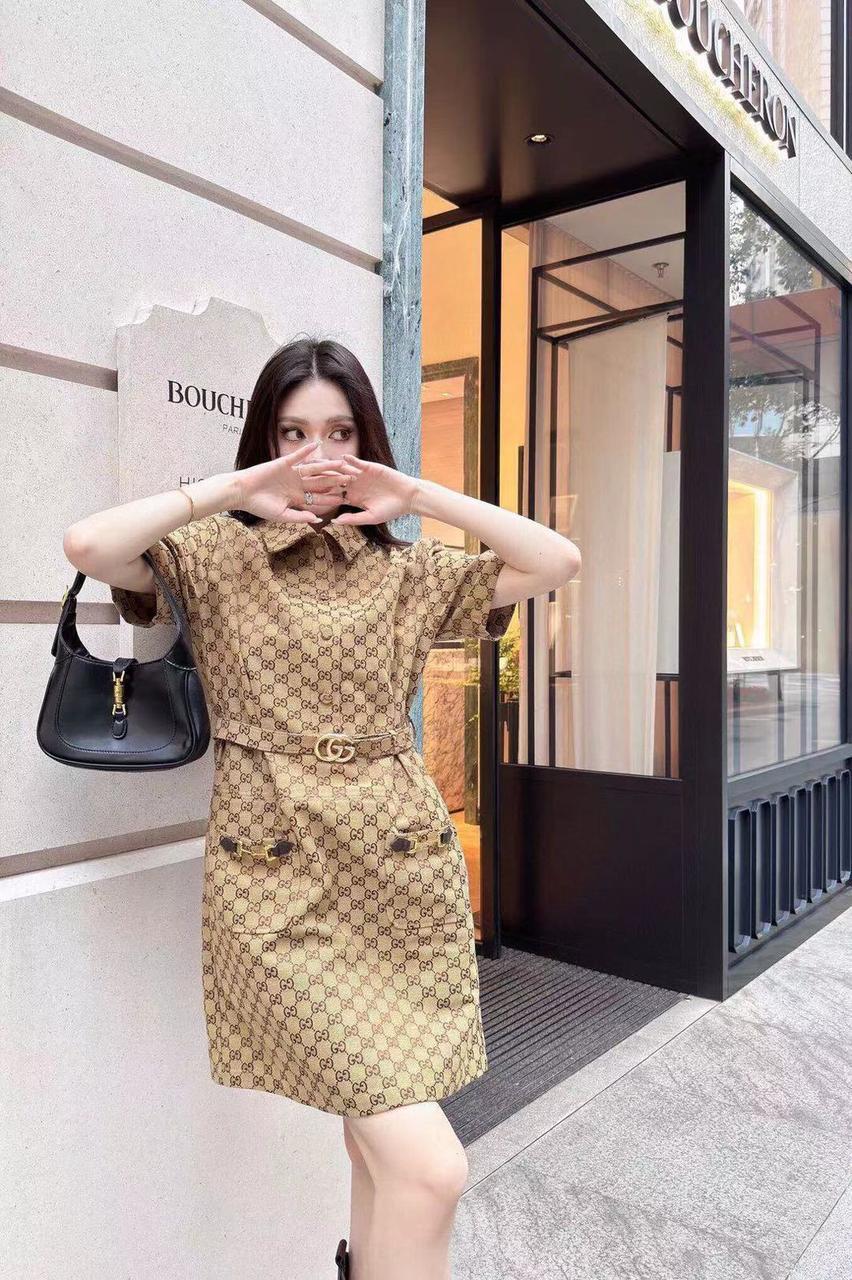 GG Pattern Dress for Women