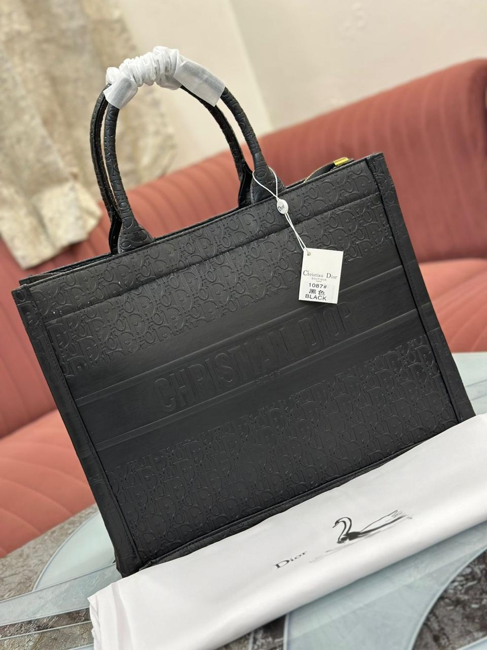 EMBOSSED BOOK TOTE LARGE SIZE