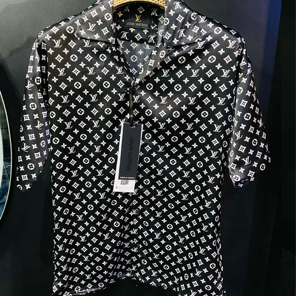 PRINTED LUXURY SATIN FABRIC SHIRT