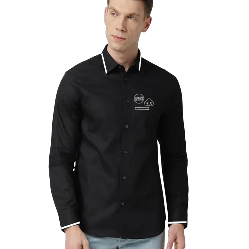 Printed Logo Luxury Full Sleeves Shirt for Men