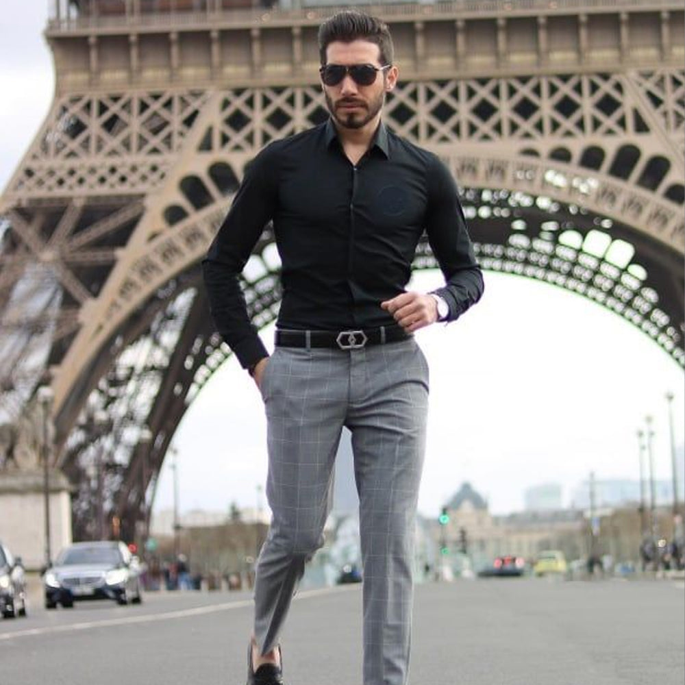 Luxury Embroidered Logo Full Sleeves Shirt for Men