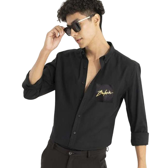 EMBROIDERY LOGO FULL SLEEVES SHIRT FOR MEN