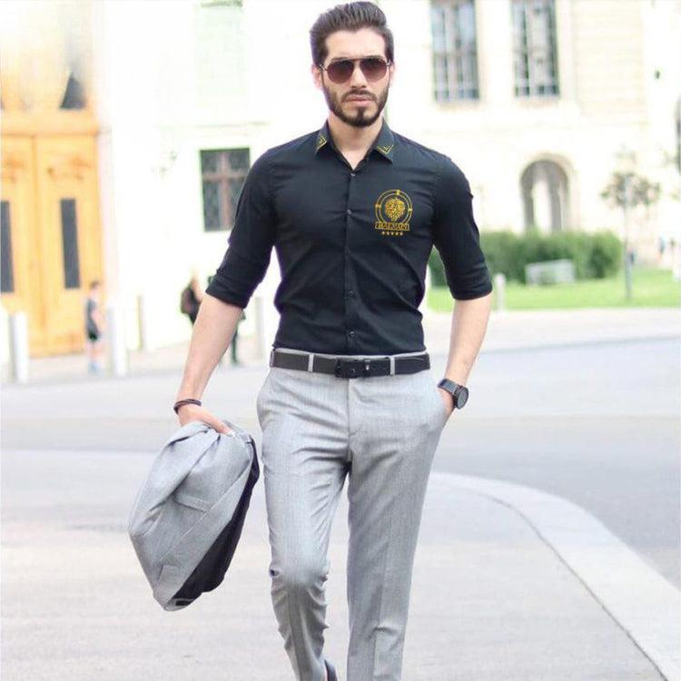Embroidery Logo Premium Full Sleeves Shirt for Men