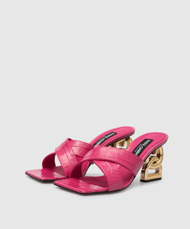 PREMIUM INITIALS HEEL WITH CROCODILE PATTERN