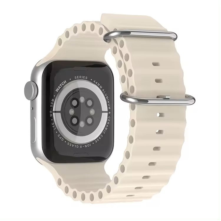 Pure Soft Silicone Wave Sports Watch Strap Compatible with Apple iWatch Smartwatches