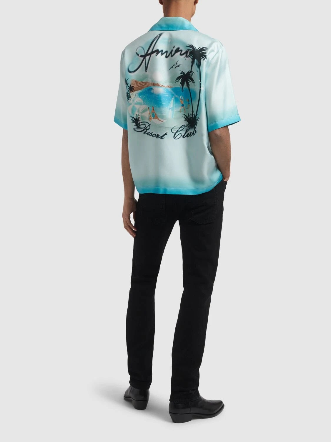 Backside Printed Half Sleeves Shirt for Men