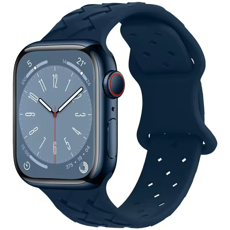Pure Soft Silicone Wave Sports Watch Strap Compatible with Apple iWatch Smartwatches