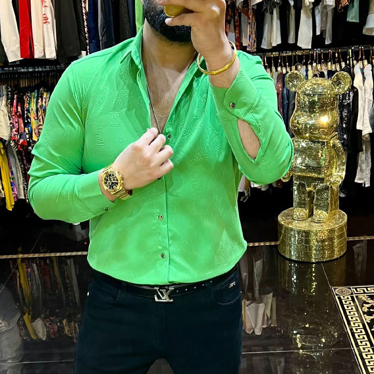 High End Premium Embosed Full Sleeves Shirt for Men