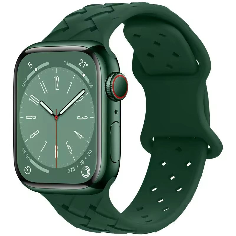 Pure Soft Silicone Wave Sports Watch Strap Compatible with Apple iWatch Smartwatches