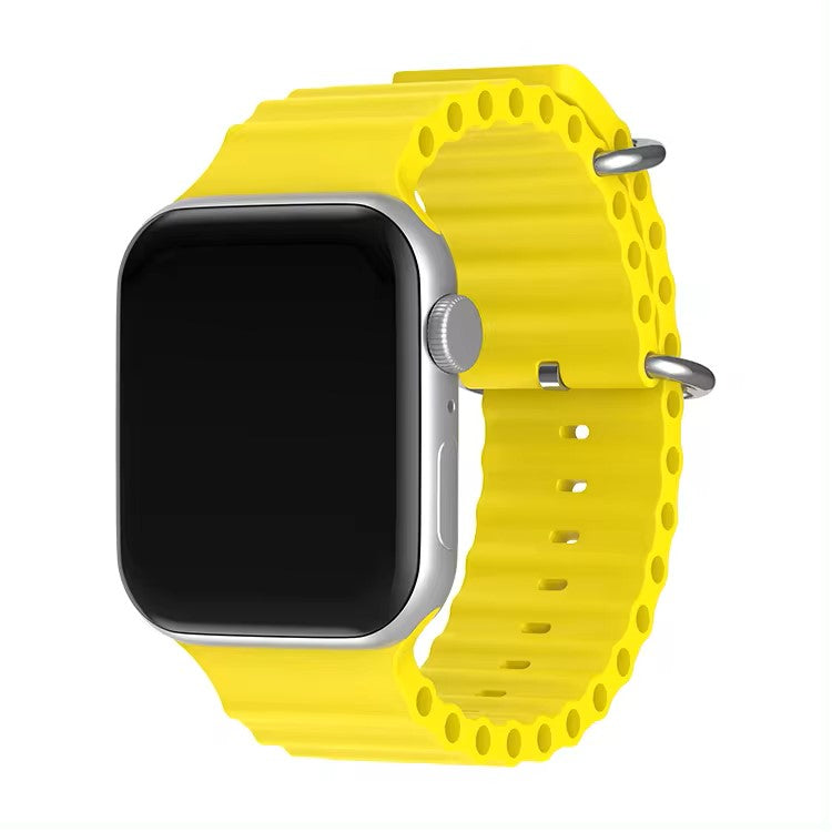 Pure Soft Silicone Wave Sports Watch Strap Compatible with Apple iWatch Smartwatches