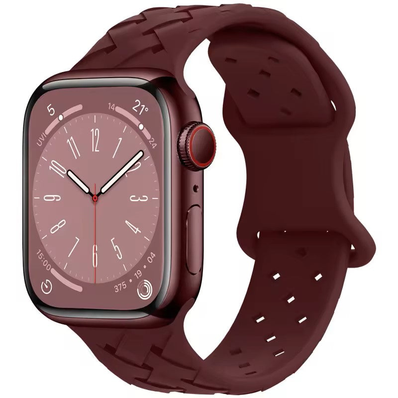 Pure Soft Silicone Wave Sports Watch Strap Compatible with Apple iWatch Smartwatches