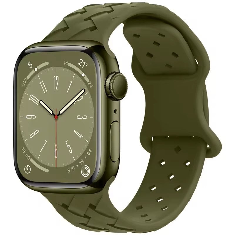 Pure Soft Silicone Wave Sports Watch Strap Compatible with Apple iWatch Smartwatches