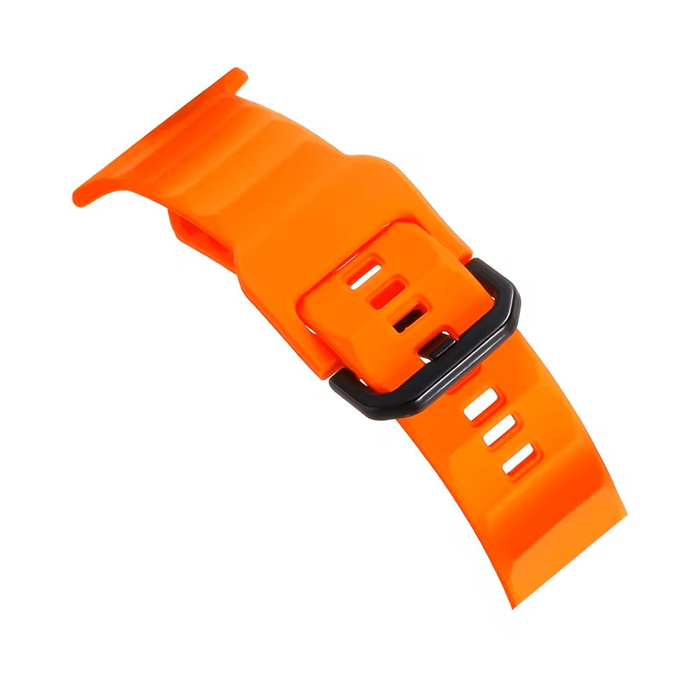 Premium Soft Silicone Wave Sports Watch Strap Compatible with Apple iWatch Smartwatches