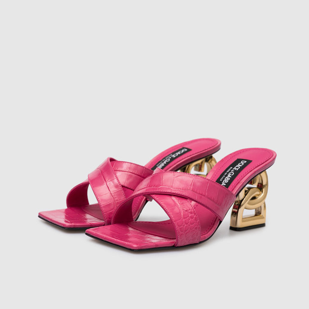 PREMIUM INITIALS HEEL WITH CROCODILE PATTERN